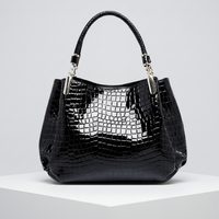 Lusso Milano - Croc-Embossed Shoulder Bag