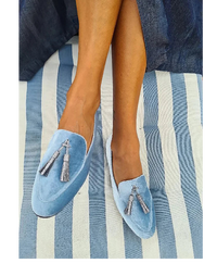 Hadley™ | Silver Tassel Slippers for Her