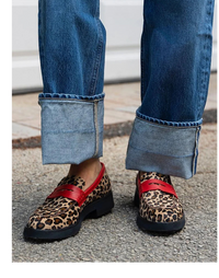 Geneva™ | Leopard Accent Loafers for Women
