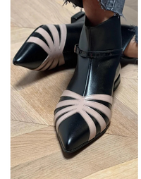 Gloria | Pointed Geometric Ankle Boot for Her