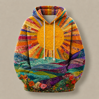 Daisy Patchwork Pullover Hoodie