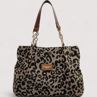 Lévrier - Leopard Print Canvas Tote