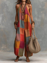 Isla | Bohemian Patchwork Jumpsuit