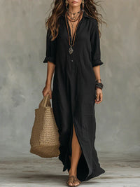 Céline | Oversized Button-Front Maxi Dress