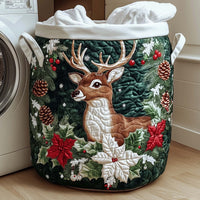 Holly Deer Laundry Basket - 2