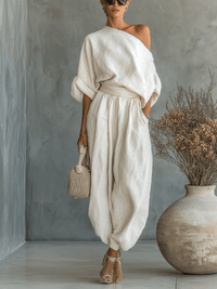 Mila | Bardot Neckline 2-Piece Set