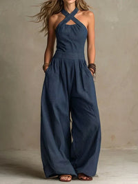 ROSSELLA | Cross-Neckline Jumpsuit