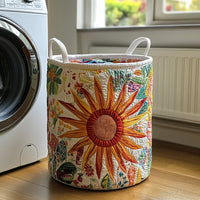 Patchwork Sunburst Laundry Basket - 2